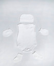 NEWBORN baby gift Set of Four White Sleeveless Onesie Pair of Gloves Pair of Socks Cotton Beanie